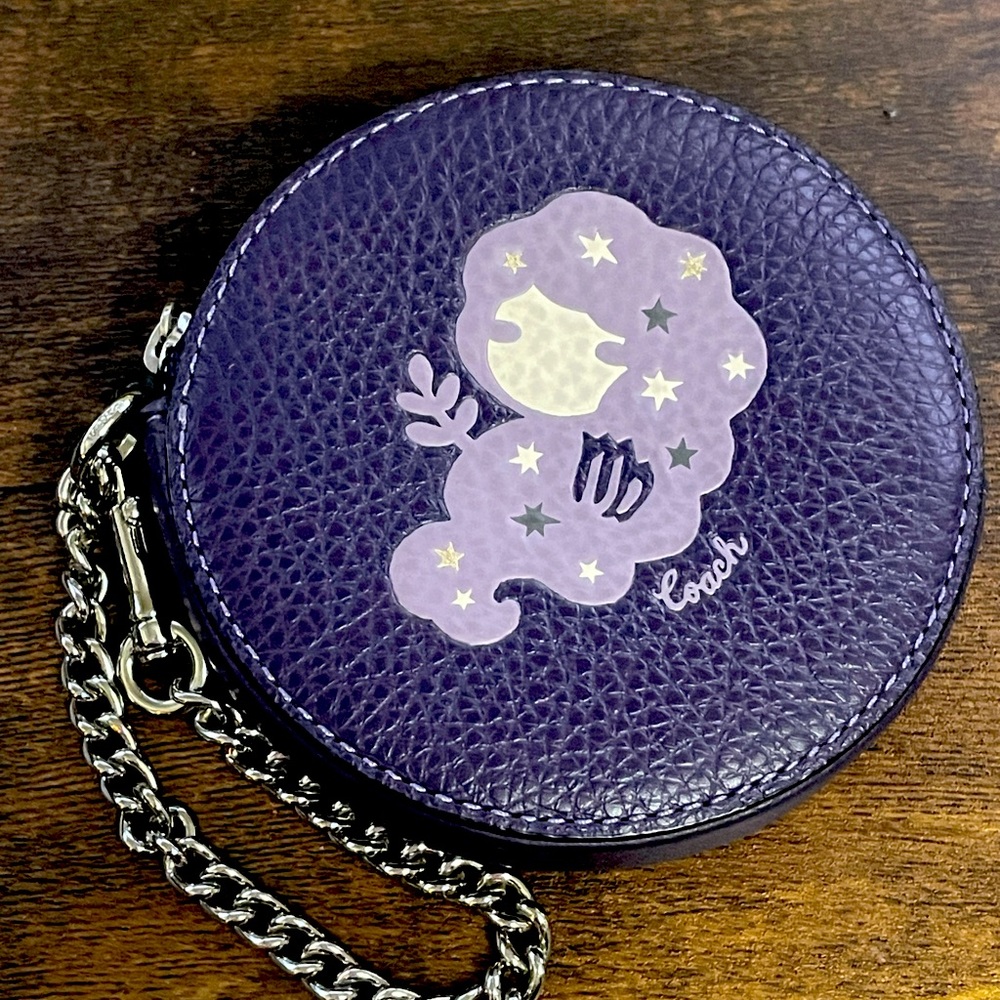 Coach Brand Astrological Wallet/Wristlette Purple